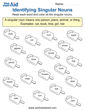 Identify Singular Nouns