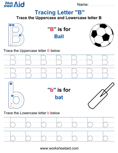 Letter B Tracing Worksheets