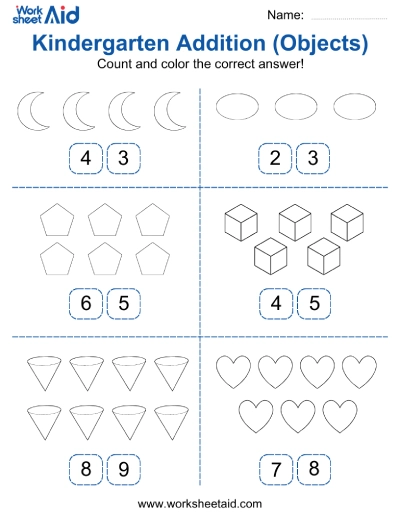 Kindergarten Addition (Objects)