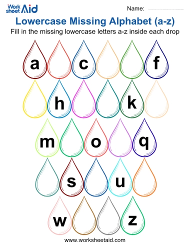 Missing Lowercase Alphabet Letters