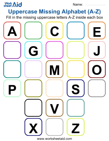 Missing Uppercase Alphabet Letters