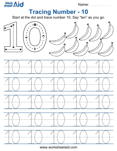 Tracing Number - 10