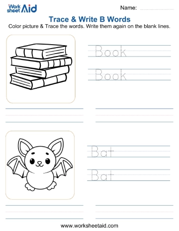 Alphabet B Words