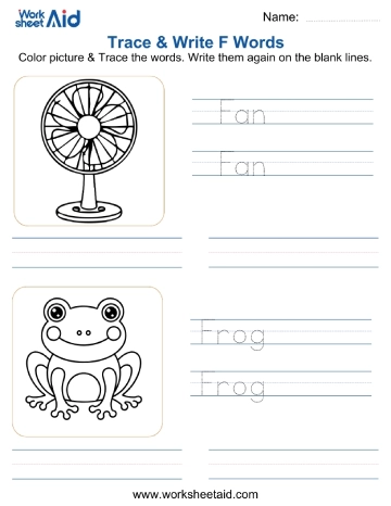 Alphabet F Words