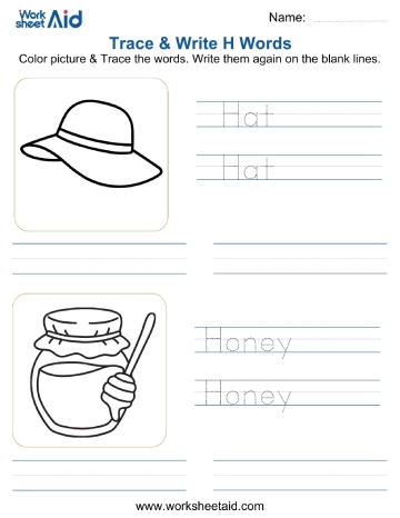 Alphabet H Words