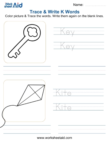 Alphabet K Words
