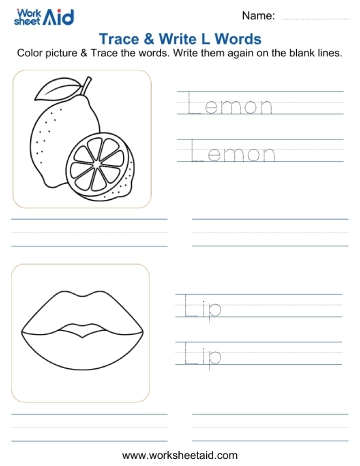 Alphabet L Words