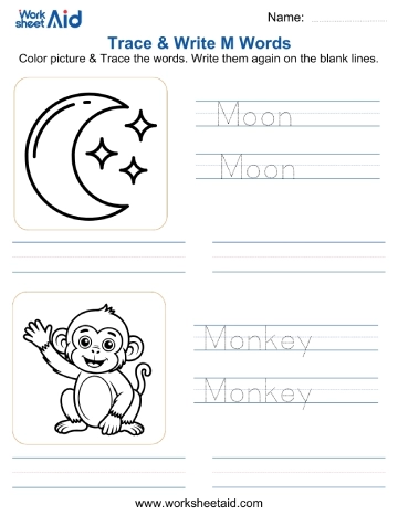 Alphabet M Words