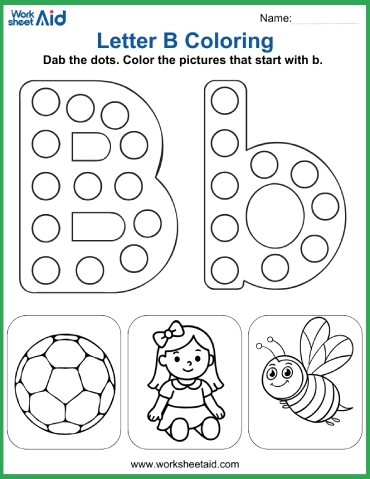 Letter B Coloring Page