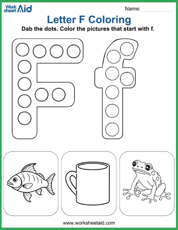 Letter F Coloring Page