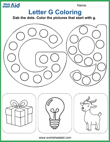 Letter G Coloring Page
