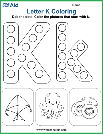 Letter K Coloring Page