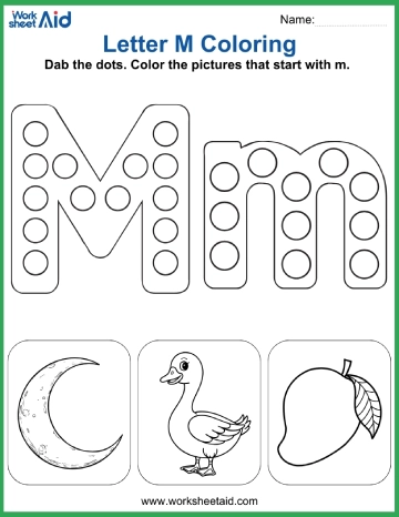 Letter M Coloring Page