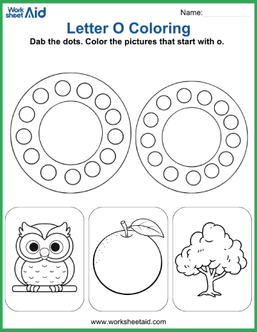 Letter O Coloring Page