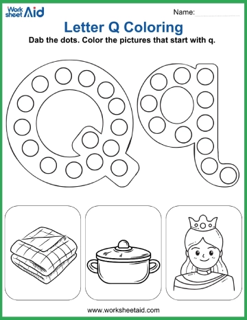 Letter Q Coloring Page