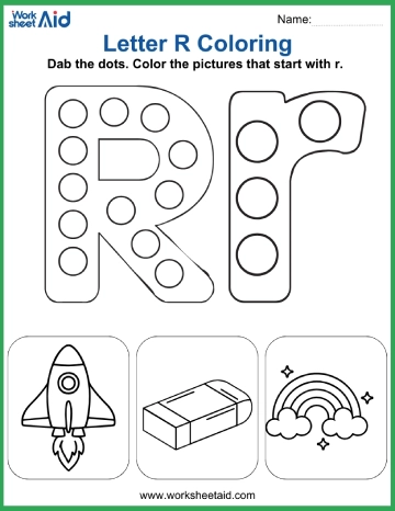 Letter R Coloring Page