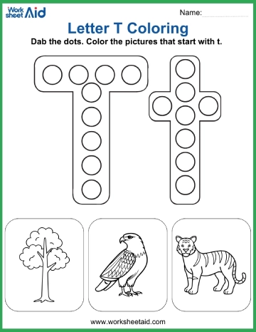 Letter T Coloring Page