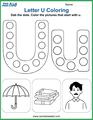 Letter U Coloring Page
