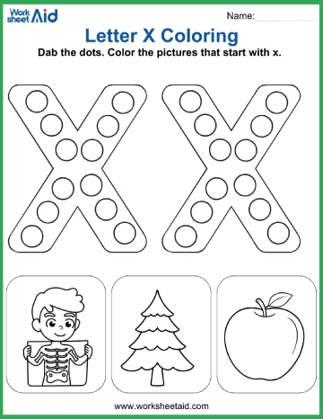 Letter X Coloring Page