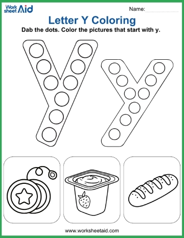 Letter Y Coloring Page